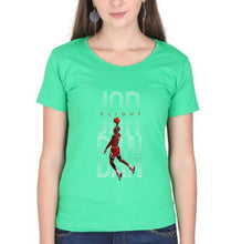 Load image into Gallery viewer, Michael Jordan T-Shirt for Women-flag green-Ektarfa.online
