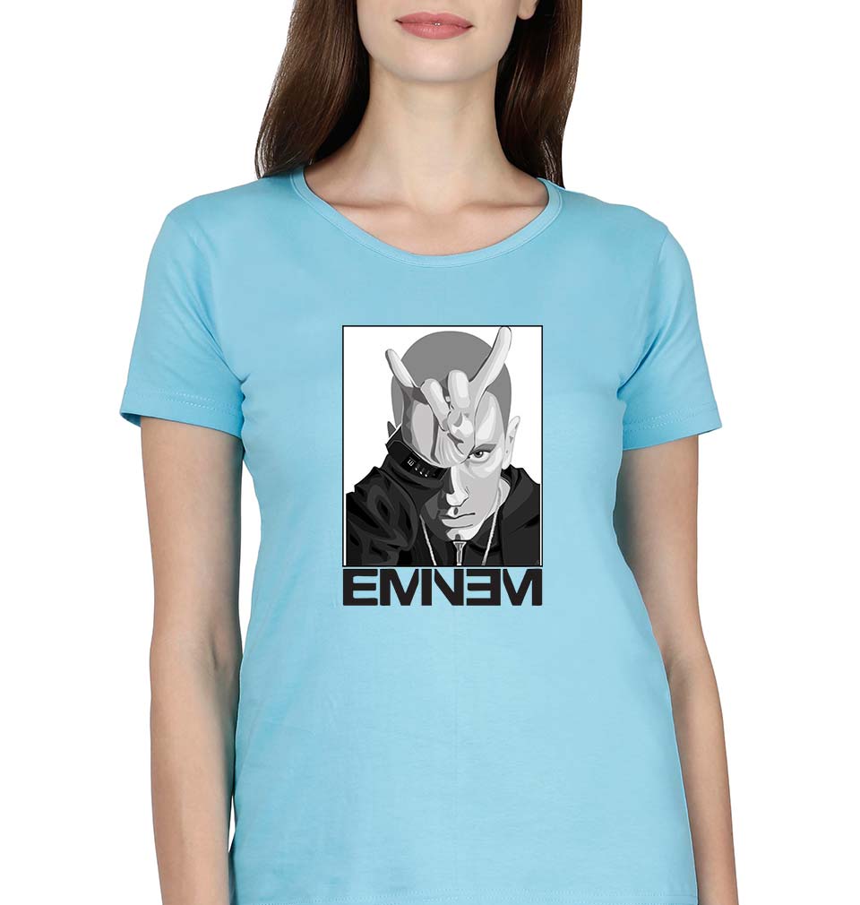 EMINEM T-Shirt for Women-XS(32 Inches)-SkyBlue-Ektarfa.online