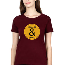 Load image into Gallery viewer, Muslim T-Shirt for Women-XS(32 Inches)-Maroon-Ektarfa.online
