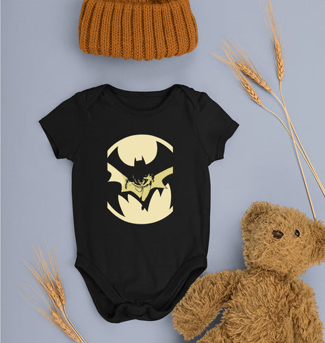 Batman Kids Romper For Baby Boy/Girl-0-5 Months(18 Inches)-Black-Ektarfa.online