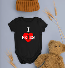 Load image into Gallery viewer, I Love Fries Kids Romper For Baby Boy/Girl-0-5 Months(18 Inches)-Black-Ektarfa.online
