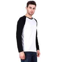 Load image into Gallery viewer, Ektarfa Garments Men Plain T-Shirts &amp; Hoodies Plain Black-White Raglan Full Sleeves T-Shirt
