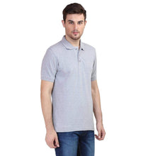 Load image into Gallery viewer, Ektarfa Garments Men Plain T-Shirts &amp; Hoodies Plain Grey Melange Polo T-Shirt
