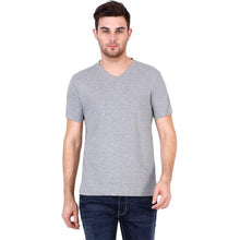 Load image into Gallery viewer, Ektarfa Garments Men Plain T-Shirts &amp; Hoodies Plain Grey Melange V Neck T-Shirt
