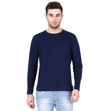 Load image into Gallery viewer, Ektarfa Garments Men Plain T-Shirts &amp; Hoodies Plain Navy Blue Full Sleeves T-Shirt
