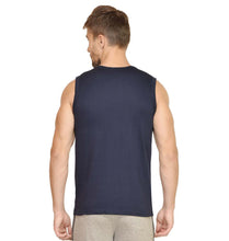 Load image into Gallery viewer, Ektarfa Garments Men Plain T-Shirts &amp; Hoodies Plain Navy Blue Sleeveless T-Shirt
