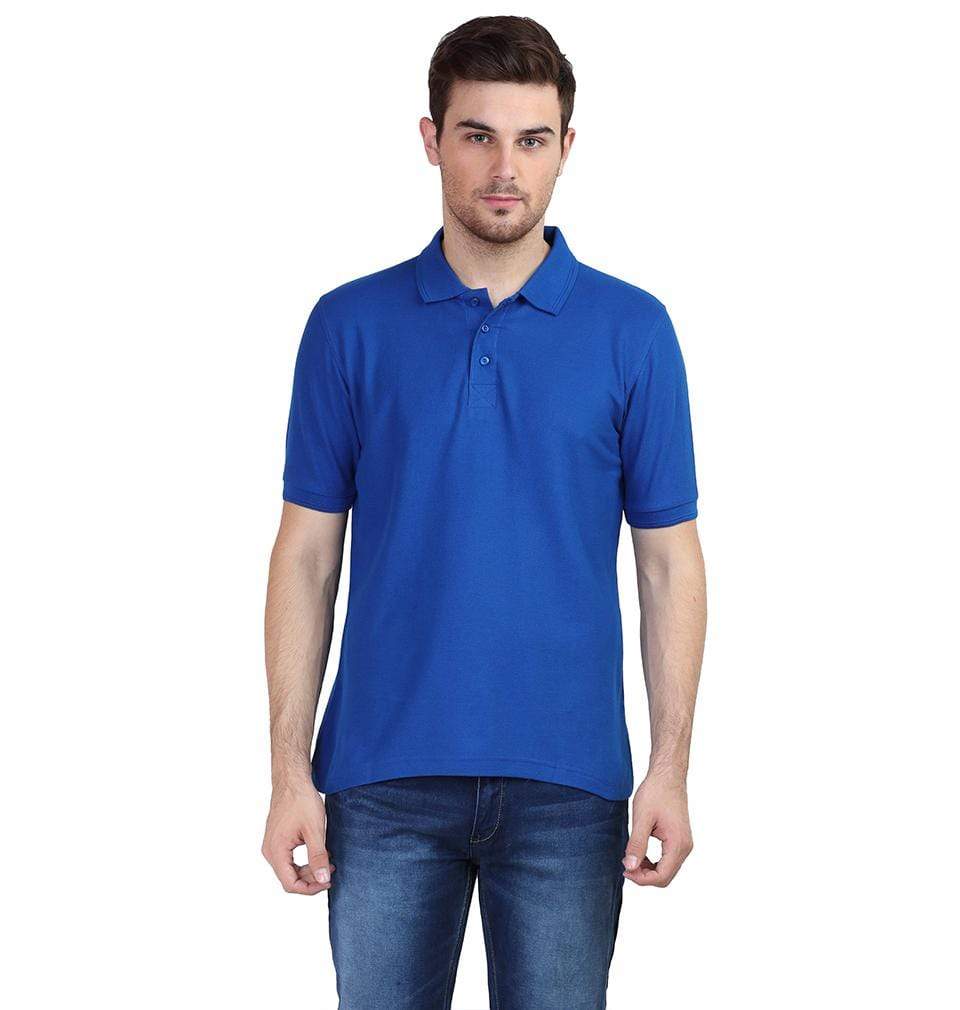 Men Plain Royal Blue Polo T-Shirt | Blank Royal Blue Polo T-Shirt for ...