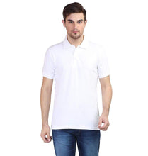 Load image into Gallery viewer, Ektarfa Garments Men Plain T-Shirts &amp; Hoodies Plain White Polo T-Shirt
