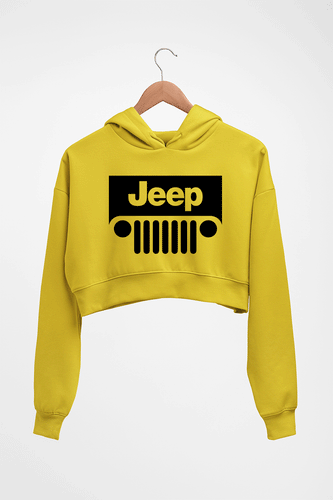Jeep Crop HOODIE FOR WOMEN-Mustard Yellow-Ektarfa.online